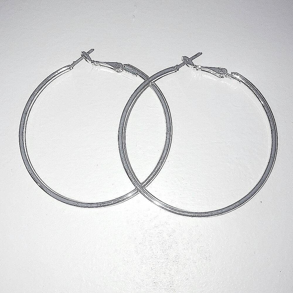 Silver hoop earrings